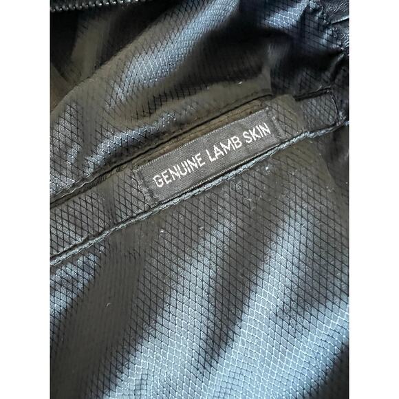 Adler Collection Women’s Black Leather Real Lamb Zip Up Belted Jacket Coat Sz M - Picture 10 of 15